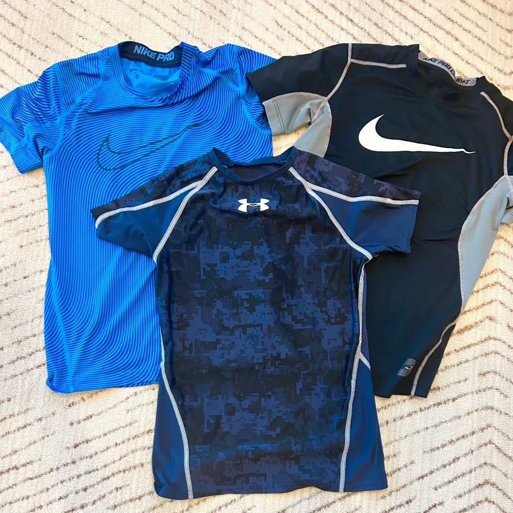 Compression boys shirts lot